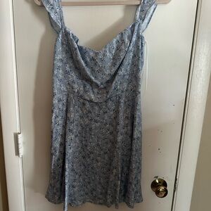 Floral Blue Mini Reformation Dress